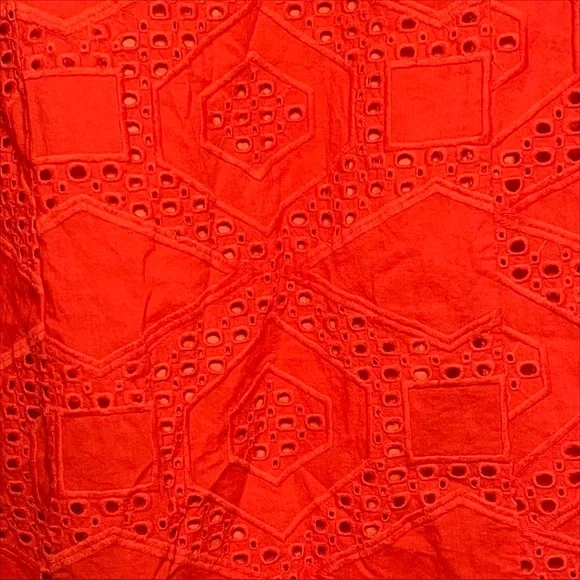 Anthropologie Maeve Eyelet Collection Sleeveless Coral Orange Dress size XL - Picture 5 of 6